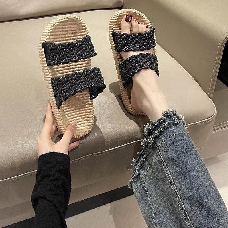 home..fashion  รองเท้าแตะสวม  พื้นนิ่ม แฟชั่น รองเท้าผู้หญิง ใส่สบาย สีพื้น พร้อมส่ง S-201 - รูปที่ 3