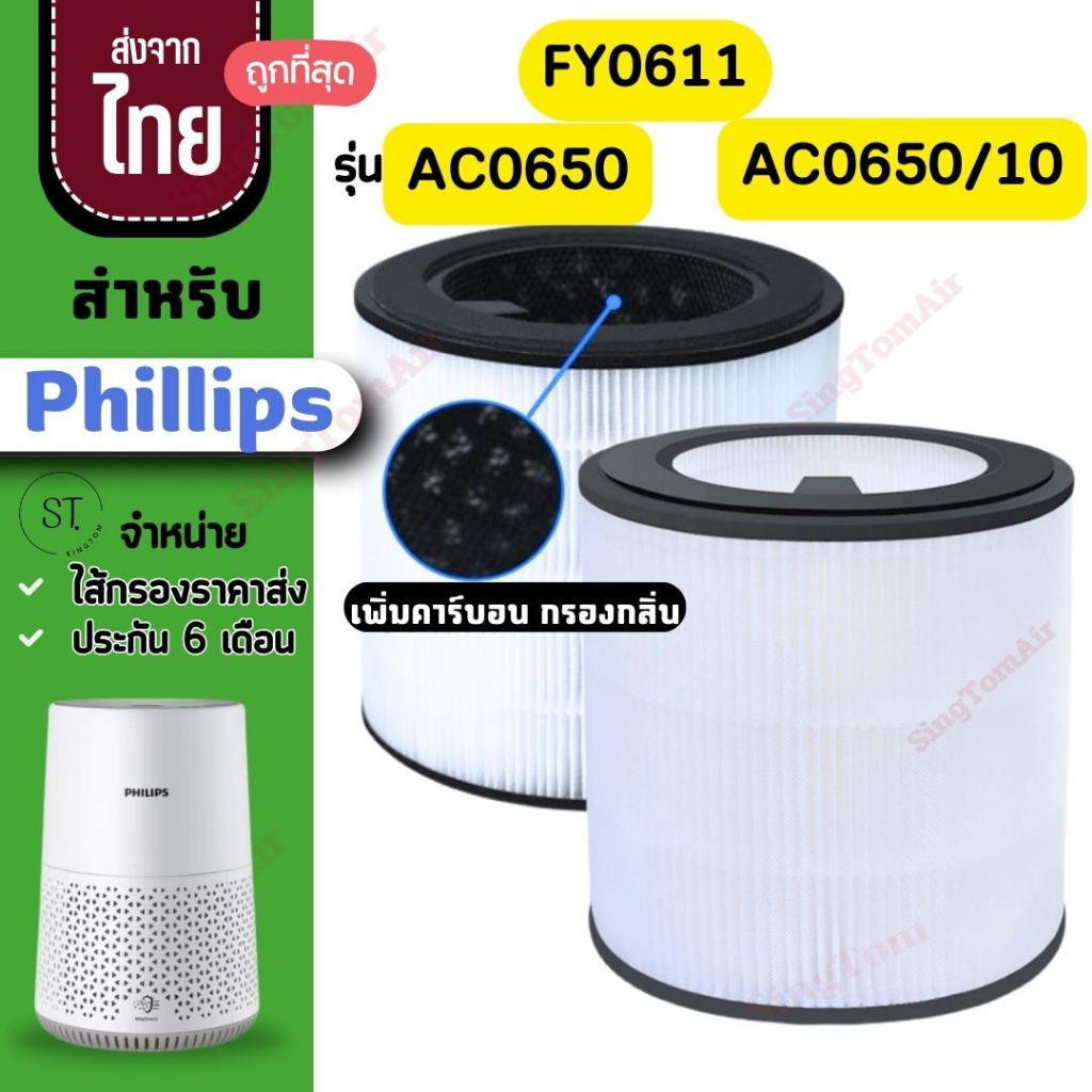 0611 AC0650 AC0650/10 FY0611 ไส้กรองอากาศ สำหรับ Philips ไส้กรอง สำหรับ ฟิลลิปAC0650
