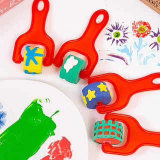 แปรงฟองน้ำศิลปะ ชุดแปรงศิลปะ ของเล่นจิตรกรตัวน้อย Sensory Play