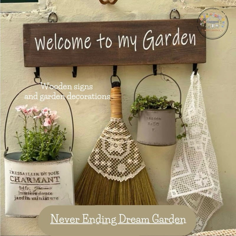 🌿🏡 Wooden Signs & Garden Decorations🏡🌿  ป้ายไม้และอุปกรณ์ตกแต่งสวน เติมบรรยากาศธรรมชาติให้มุมบ้านของคุณ