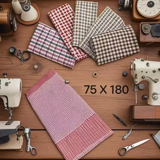🎁ผ้าขาวม้า เย็บริม🎁 ขนาด 75x180 ซม. 1 ผืน! ผ้าขาวม้าทอบ้านไร่ พร้อมใช้งานทันที #ผ้าสวย