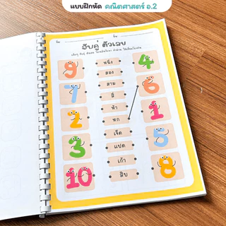 ❤️พร้อมส่ง❤️ แบบฝึกหัดชั้นอนุบาล2 จำนวน 153 หน้า 3 วิชาภาษาไทย คณิตศาสตร์ ภาษาอังกฤษ พิมพ์สีทั้งเล่ม
