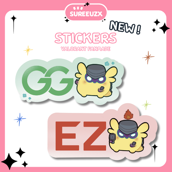 Valorant Stickers ver.Wingman GG or EZ Fanmade
