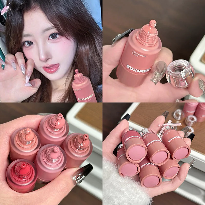 O-09🌟Liquid Powder Blusher บลัชออนน้ำสูตรบางเบา เนื้อเนียนให้ลุคผิวฉ่ำวาวเป็นธรรมชาติ
