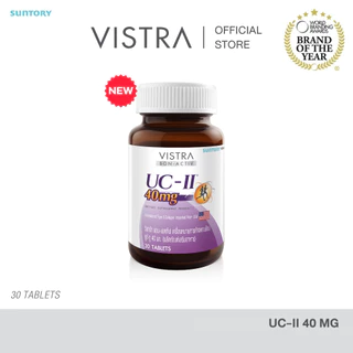 New! [แพ็ค 3 ขวด] VISTRA COLLAGEN UC-II 40 MG (COLLAGEN TYPE II) (30 Tabs) - วิสทร้า คอลลาเจน ยูซี ทู (คอลลาเจน ไทพ์ 2)