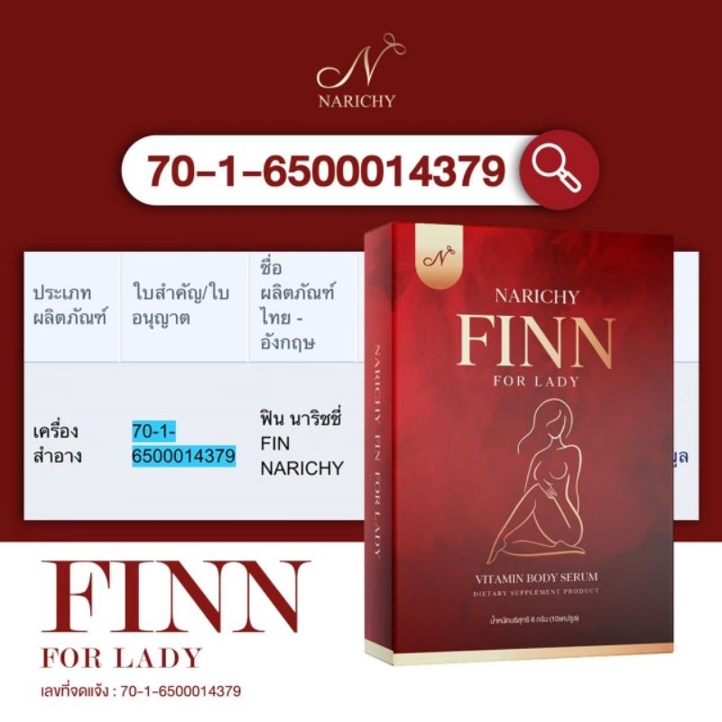 FINY  นาริชชี่ฟินโฉมใหม่ วิตามิน บอดี้ เซรั่ม - รูปที่ 7