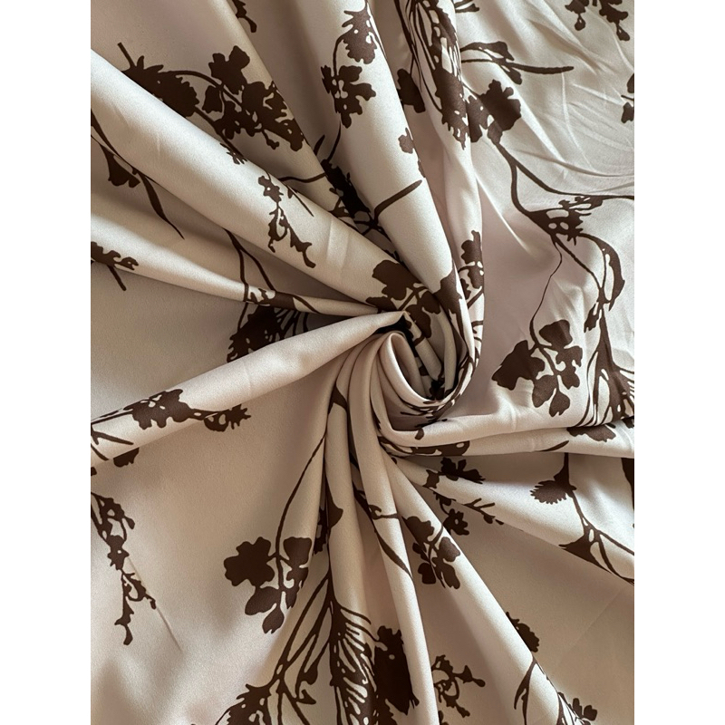 ผ้าไหมอิตาลีพิมพ์ลาย รุ่น MN018 หน้ากว้าง 60 นิ้ว ลายยอดฮิต ผ้านุ่ม สีสดชัดเจน