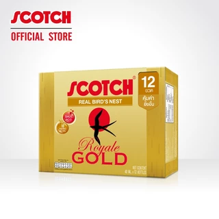 [3แถม1] Scotch สก๊อต รังนกแท้ รอเยล โกลด์ 40 มล. (แพ็ก 12 ขวด) จำนวน 3 แพ็ก แถมฟรี 1 แพ็ก จัดส่งฟรี!! 燕窝 Bird's nest