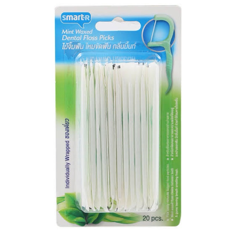 east Smarter Dental floss pick 20pick  ไม้จิ้มฟัน ไหมขัดฟัน กลิ่นมิ้นท์