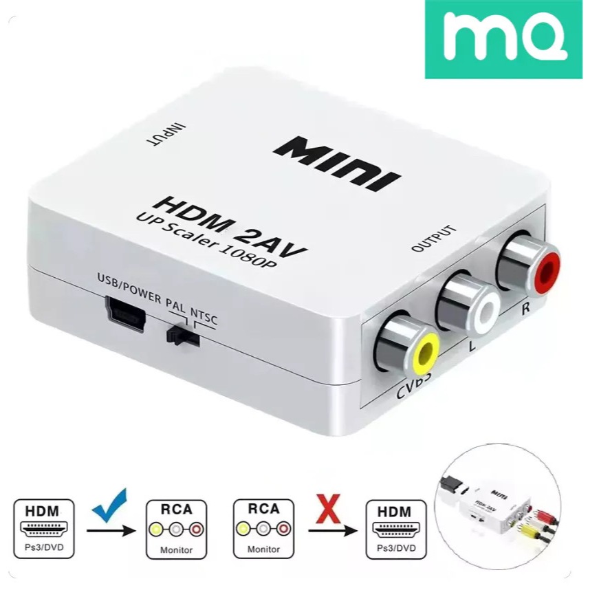 ตัวแปลงสัญญาณ HDMI to AV AV TO HDMI Converter Adapter