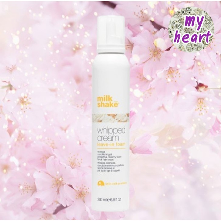 Milk Shake Whipped Cream Leave In Foam 200 ml อาหารผม บำรุงเส้นผม หลังสระผม ไม่ต้องล้างออก ช่วยให้ผมแข็งแรง นุ่ม เงา
