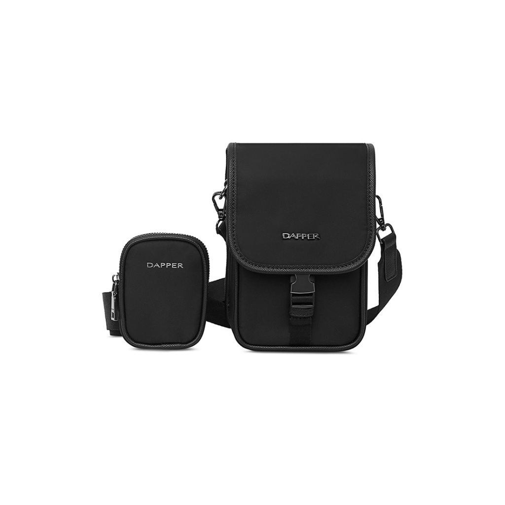 DAPPER กระเป๋าสะพายข้าง Nylon Crossbody Bag + Mini Pouch สีดำ (BY7/BK/1027PN)