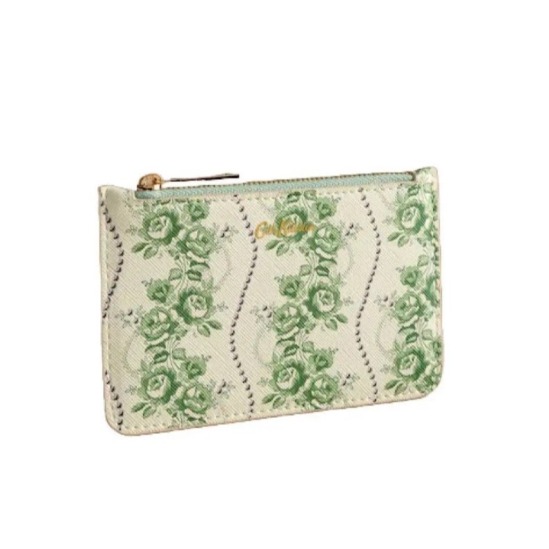 Cath Kidston Female Charm Zip Purse Rose Pearl Minature Green