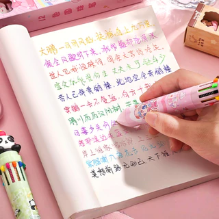 ปากกา ปากกาลูลื่น12สี ในด้ามเดียว ลายการ์ตูนน่ารัก ปากกาหลากสี นักเรืยน โรงเรืยน สำนักงาน อุปกรฌ์เครื่องเขียน