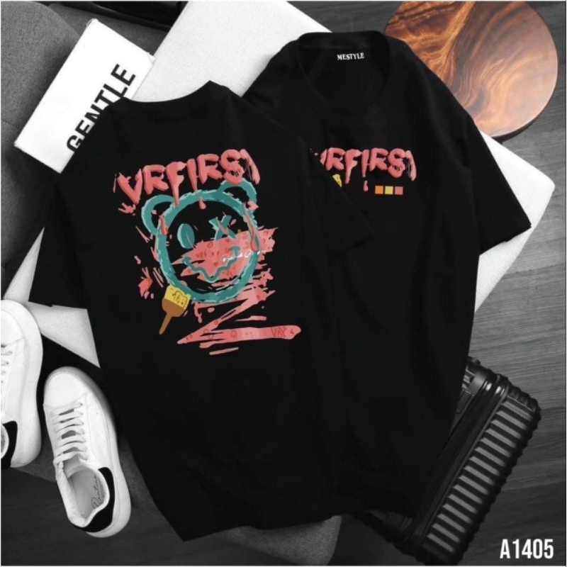 เสื้อยืด ผ้าCotton100% สกรีน แบบดิจิตอล เนื้อผ้าหนานุ่ม A1405-แขนสั้น