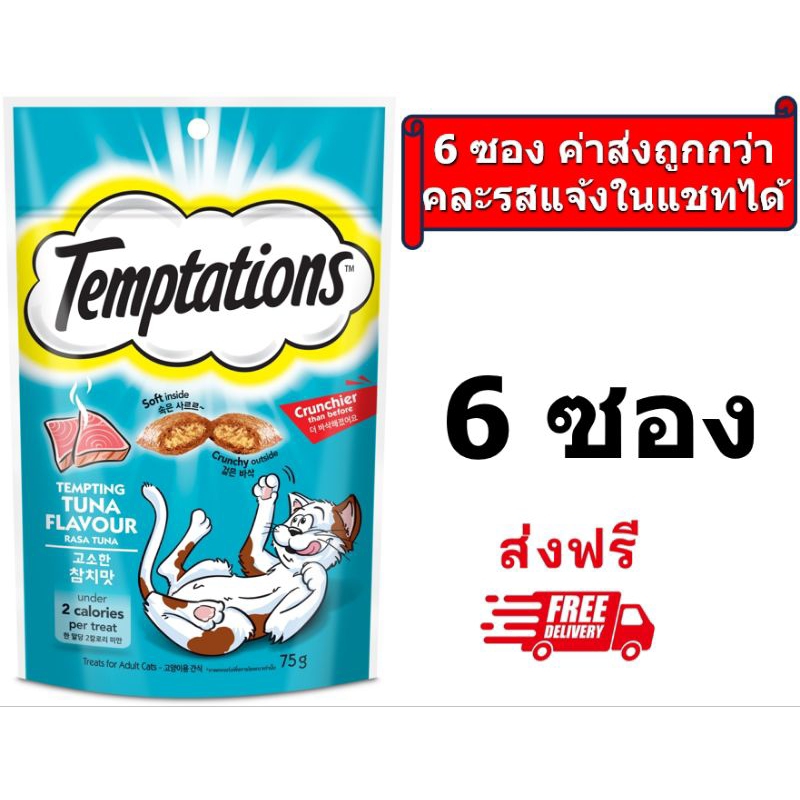 Temptation เทมเทชันส์ รสทูน่า 75 กรัม 6 ซอง