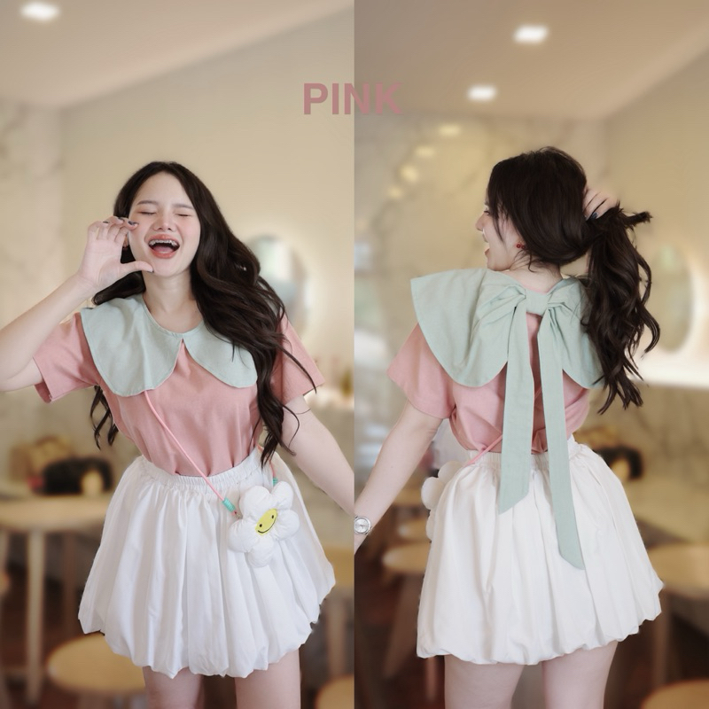 เสื้อOlive Shirt สีพื้นเนื้อผ้าฝ้าย