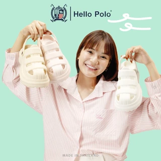 Hello Polo รองเท้าหัวโตแฟชั่น รองเท้าผู้หญิง กันลื่นและทนทาน ดีไซน์เรียบง่าย วัสดุ EVA ส้นหนา 5 ซม เพิ่มความสูง HP8054