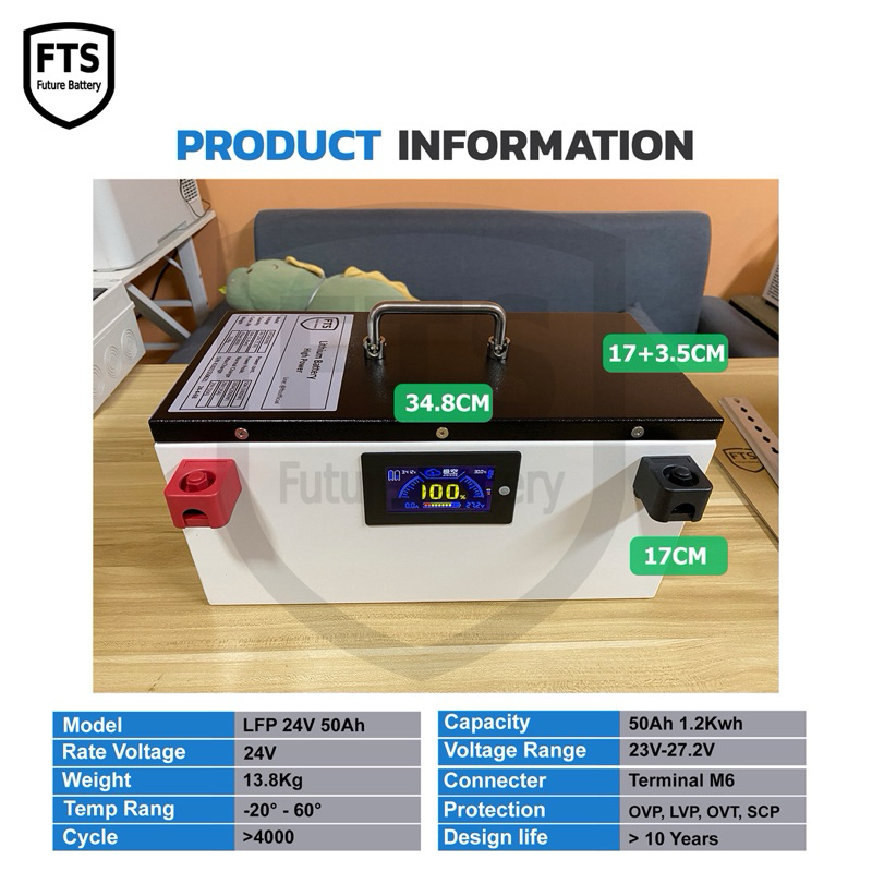 LFP, MMC 24v 50Ah, 75Ah
