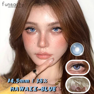 {0.00~-8.00} bloom คอนแทคเลนส์สายตาสั้น คอนแทคเลนส์สีช็อกโกแลต 14.5mm ตาโต lens FUNSACHY