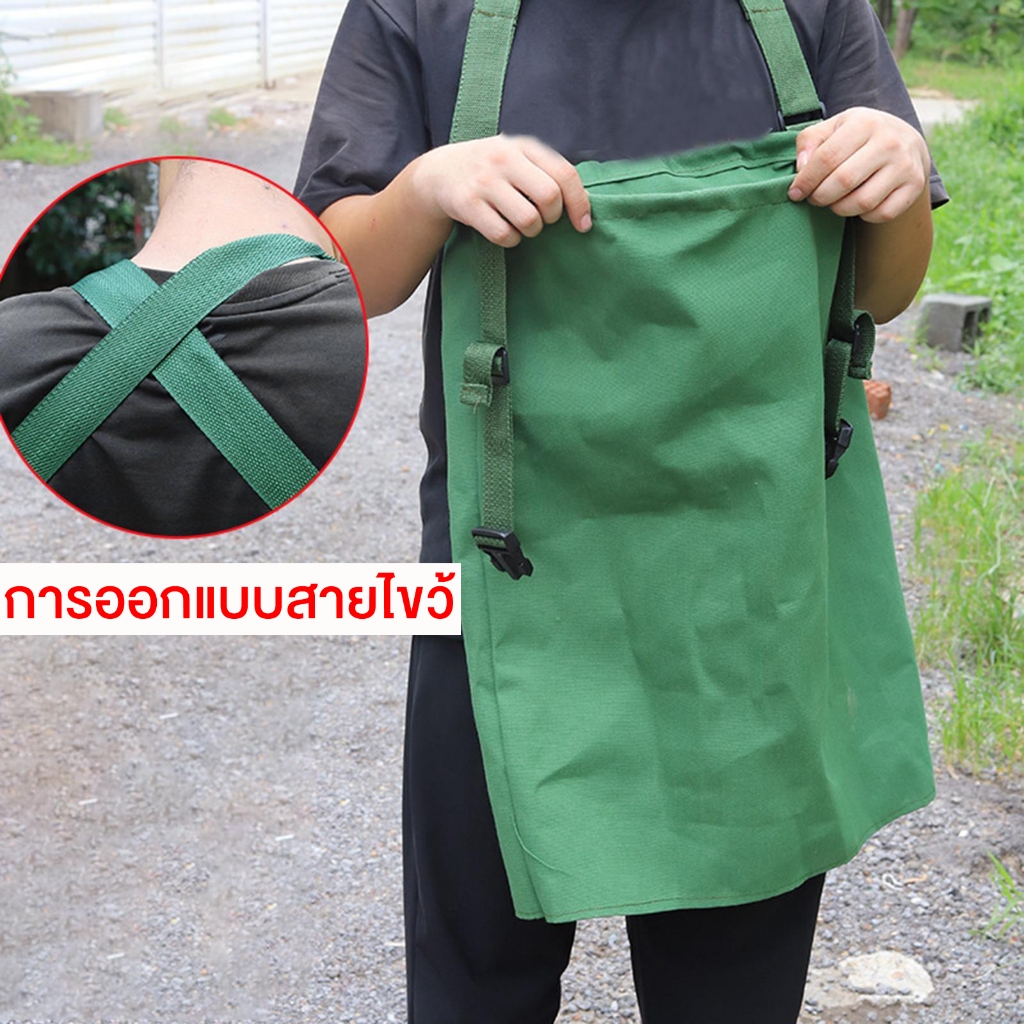 ความจุใหญ่พิเศษ ถุงเก็บผลไม้ กระเป๋าเก็บเกี่ยวขนาดใหญ่แบบปรับได้แบบพกพา สายสะพา Foraging ผ้ากันเปื้อน Orchard