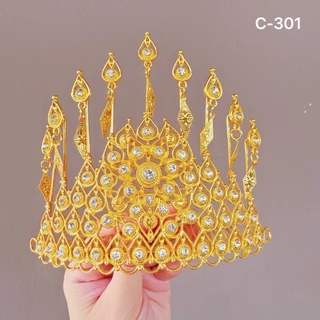 กะบังหน้า สีเงิน สีทอง เครื่องประดับผม มงกุฏครึ่ง สวมใส่ในงานบุญต่างๆ นางรำ