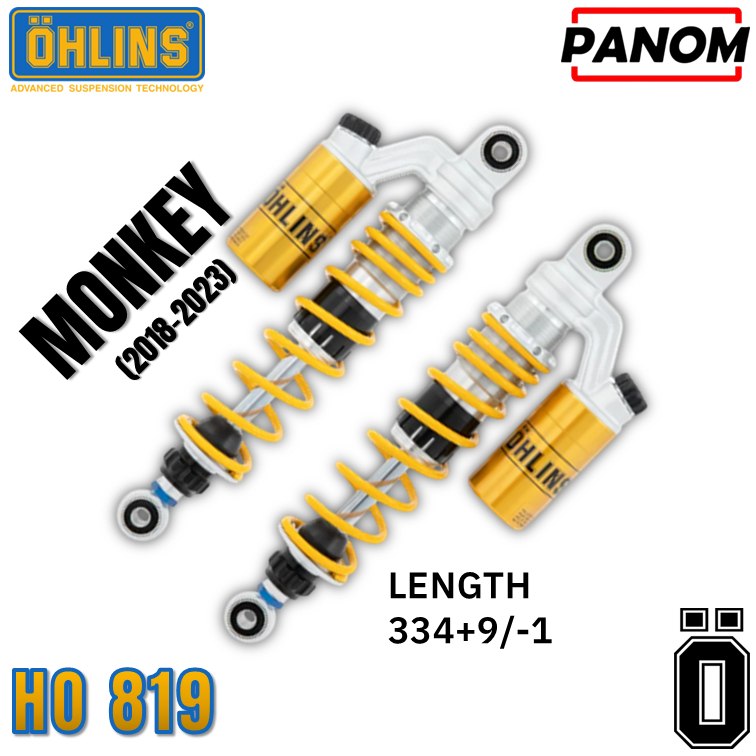 โช้คหลัง (OHLINS) HO819 HONDA MONKEY (2018-2019) (ความสูง 334 mm.) Barcode HO 819