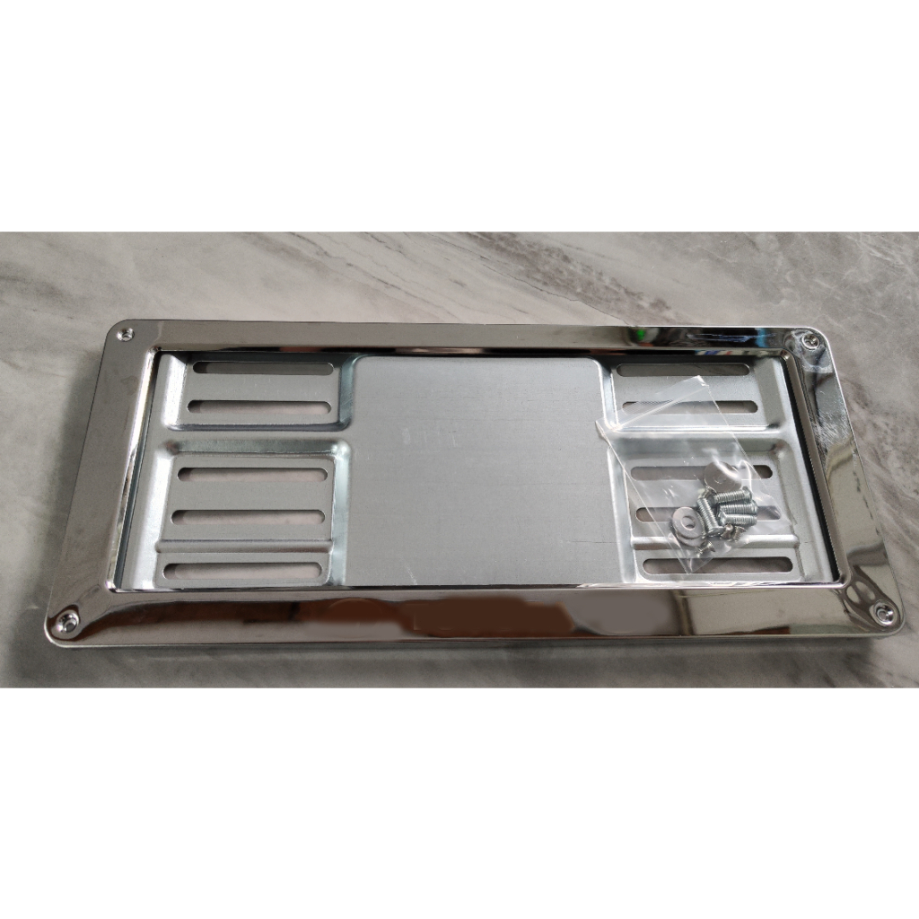 TOYOTA กรอบป้ายทะเบียน สแตนเลสแท้ หน้า+หลัง ทรงคางหมู พร้อมน็อตติดตั้งง่าย ไม่เป็นสนิม แข็งแรง ใช้นานไม่ต่ำกว่า 5ปี