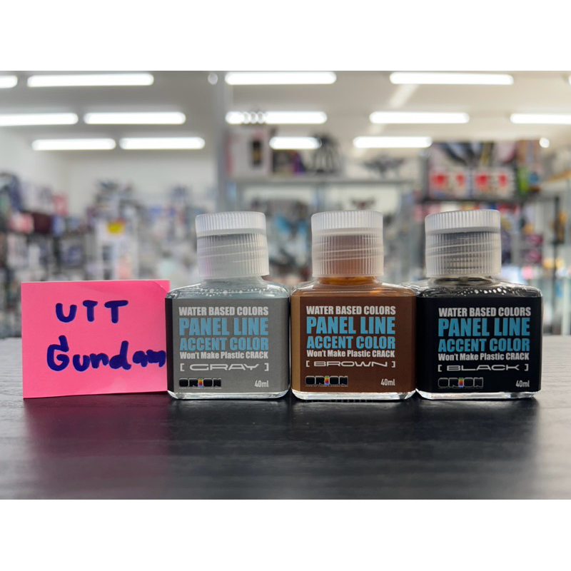 ORION Panel Line Water Based Colors (Black) (Gray) (Brown) 40 ml (ไม่เหม็น ใช้น้ำลบได้)