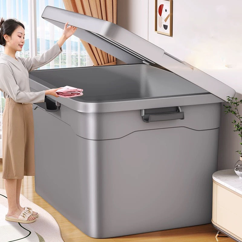 S-Airice ลังพลาสติก 【36 ถึง 410 ลิตร】โปร่งใส/สีเทา รุ่น แบรนด์ใหม่ มีล้อ พลาสติกแข็ง  กันฝุ่น กันน้ำ ราคา ถูกที่สุด ดีลบีเคเค รูปภาพหลัก