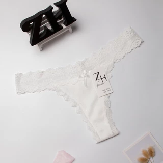 ZH.6769 กางเกงชั้นในจีสตริงผ้าร่องลูกไม้เอวต่ำ บิกินี่ลูกไม้เซ็กซี่G-String