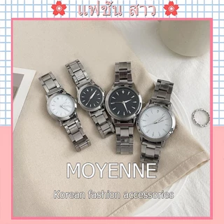 [จัดส่งในกทม] MOYENNE นาฬิกาข้อมือ แฟชั่นธุรกิจหน้าปัดหมุนได้เรืองแสงกันน้ำวัสดุสแตนเลส ข้อมือสําหรับผู้ชาย ผู้หญิง