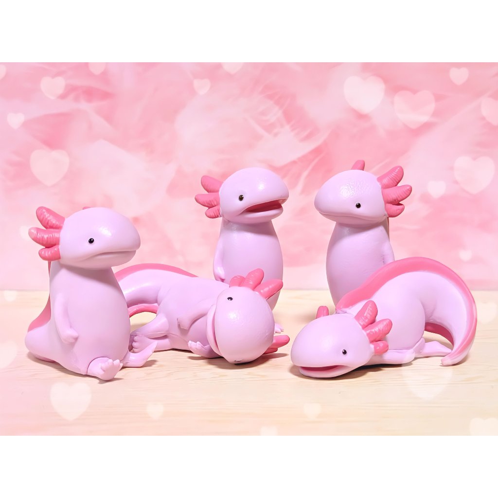 Nothingness Axolotl แอกโซลอเติล หมาน้ำ Gashapon กาชาปอง โมเดลสัตว์น้ำ - รูปที่ 2