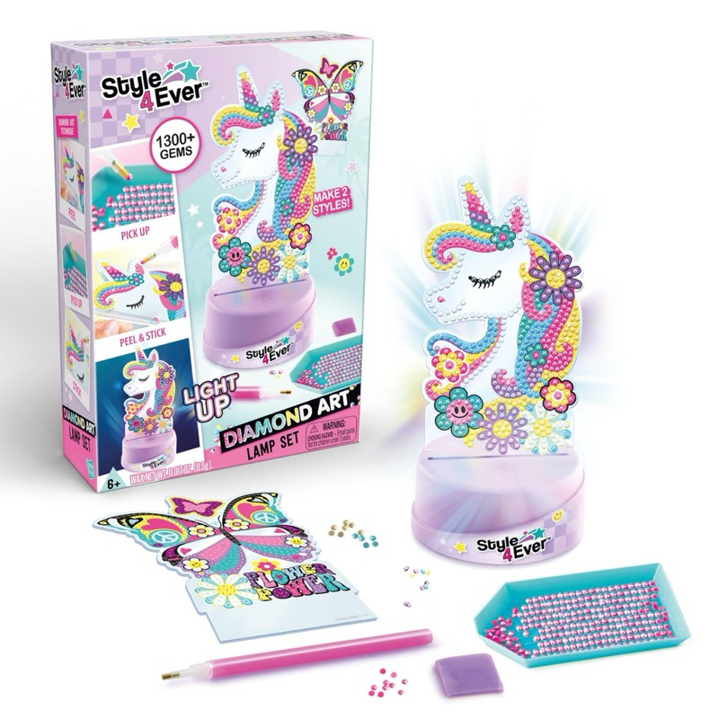 🦄พร้อมส่ง ของแท้🦄Canal Toys Style 4 Ever Diamond Art Unicorn Lamp ประดิษฐ์โคมไฟยูนิคอร์นสุดน่ารัก แบรนด์ฮิตจากอเมริกา