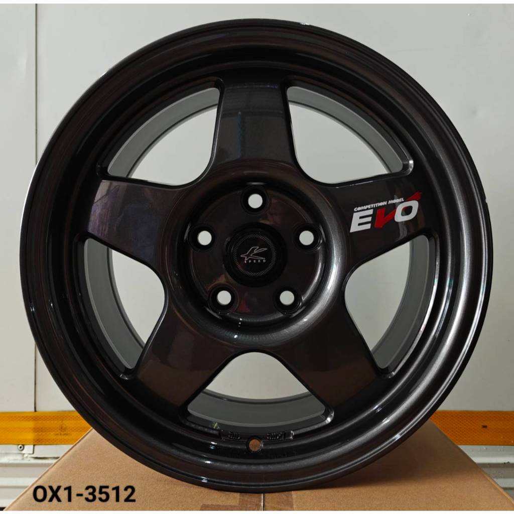 แม็กซ์ใหม่ #Kspeed#Evo สีดำด้าน ขนาด 8-16นื้ว 5รู114 Offset35 CB73 5ก้านสุดคลาสสิค แนว4x4 สเปคเก๋ง