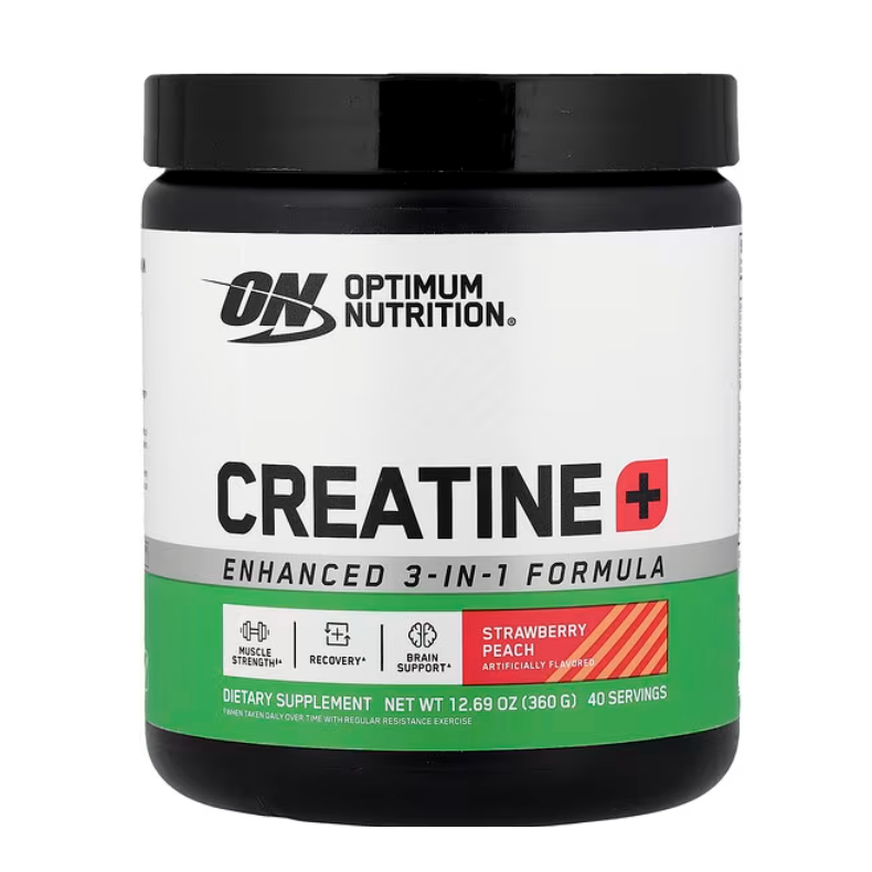 Optimum Nutrition, Creatine+, Strawberry Peach, 12.69 oz (360 g)