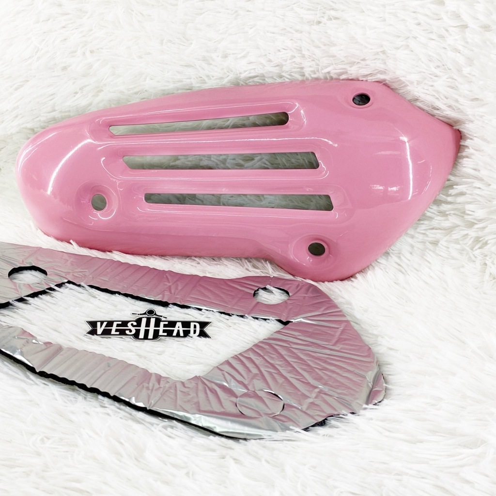 บังท่อไอเสีย สำหรับ Vespa i-Get ทุกรุ่น ติดตั้งง่าย ติดตั้งเองได้ ใส่แทนของเดิมได้เลย (กันร้อนท่อ)