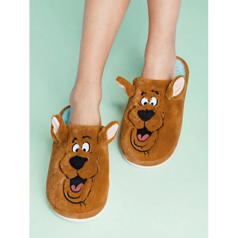 พร้อมส่ง❤️‍🔥 SCOOBY-DOO ลิขสิทธิ์แท้ 💯% รองเท้าใส่ในบ้านผู้หญิง ปักลายการ์ตูน