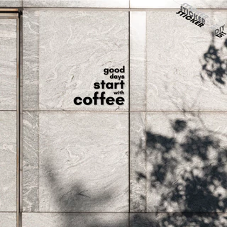 สติ๊กเกอร์ กาแฟ / Coffee / Cafe (PVC ไดคัทตกแต่งกระจก ผนัง ประตู)