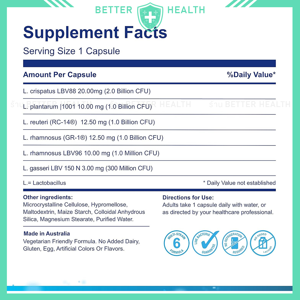 LIFE SPACE WOMEN'S MICROFLORA PROBIOTIC 6.3 Billion CFU - รูปที่ 5