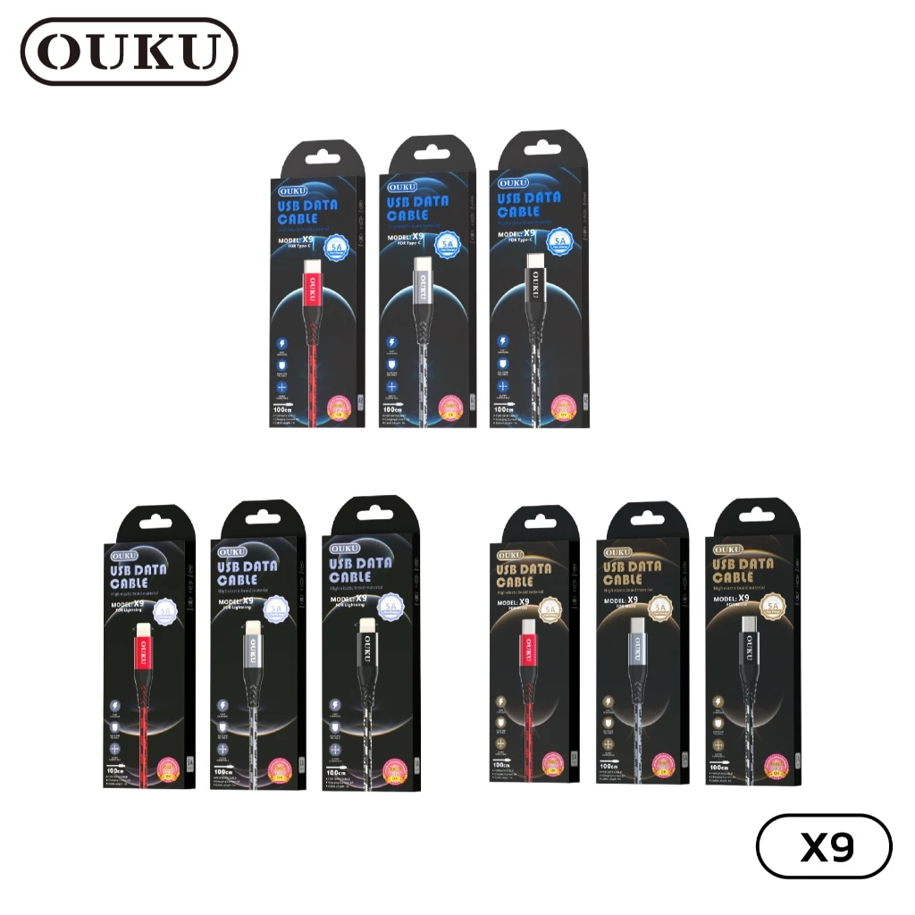ใหม่!!! OUKU X9 สายชาร์จ 5.0A สายถัก ไนล่อน คุณภาพสูง สายชาร์จ สำหรับ for L/Micro USB/Type C สายแข็งแรงใช้ได้นาน thumbnail 10