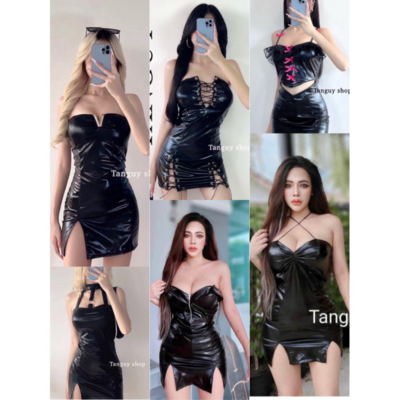 💕ShopBypuy💕เดรสผ้าหนังเซ็กซี่ๆชุดพีอาร์เซ็กซี่ๆ