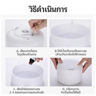 [พร้อมส่ง] VOVOVA เครื่องพ่นไอน้ำอโรม่า 500ml เครื่องทำความชื้น [แถมฟรี! น้ำมันหอมระเหย] มีรีโมท เปลี่ยนไฟได้ 7 สี