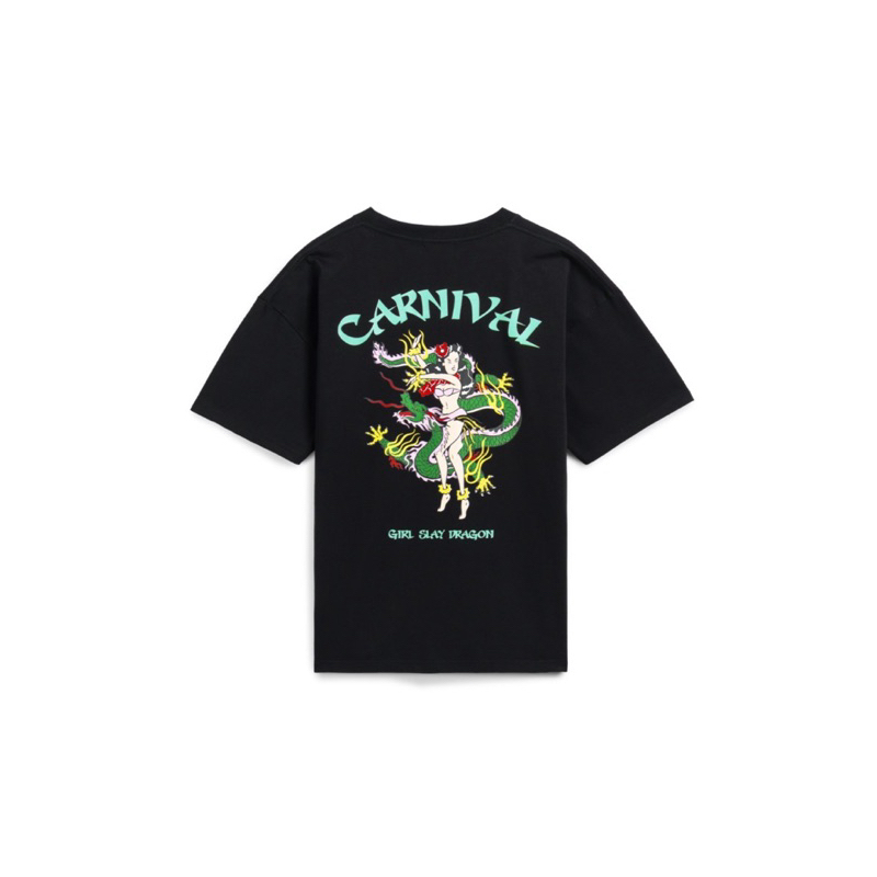 CARNIVAL SS25 SLAYER OVS T-SHIRT BLACK (SIZE: XS)