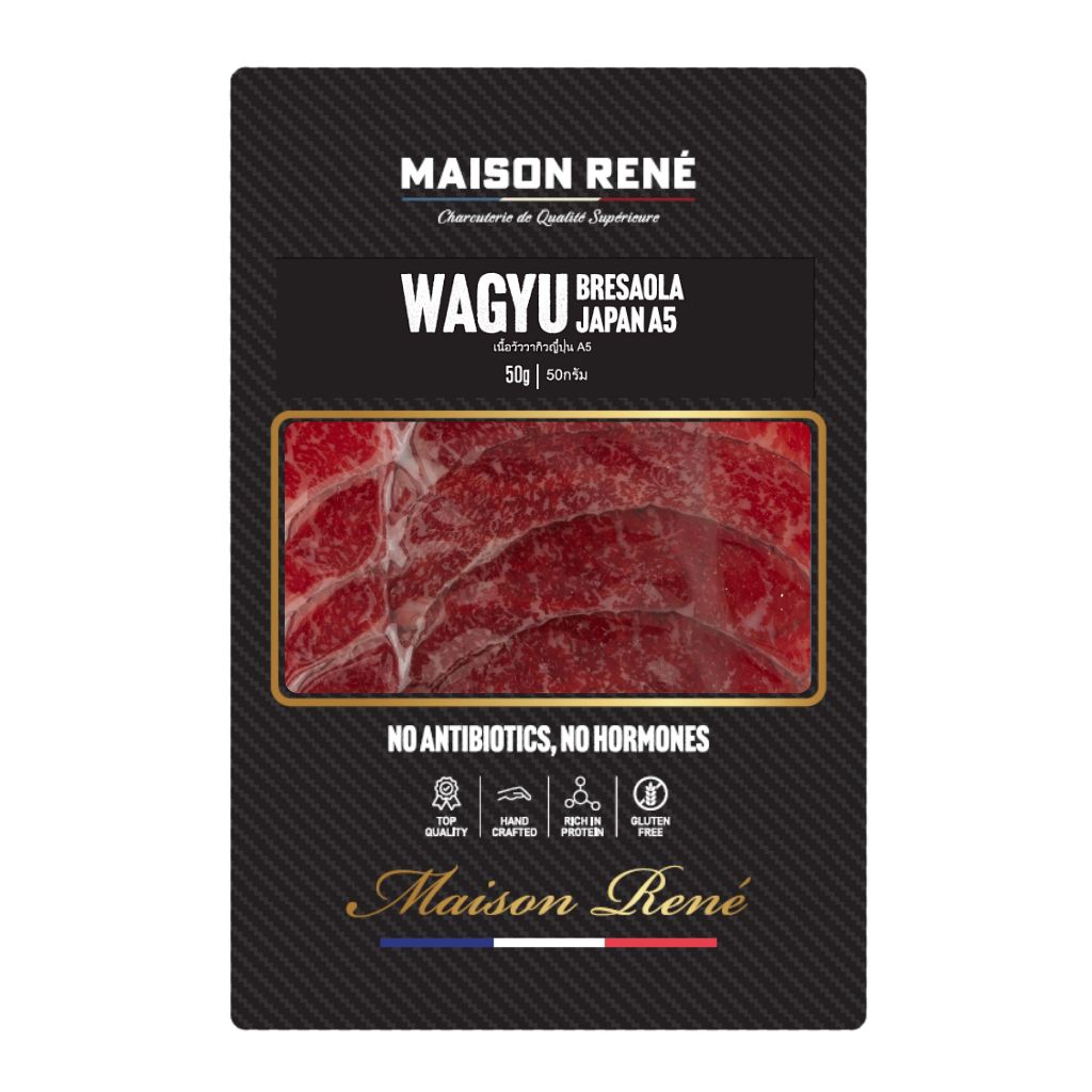 Wagyu bresaola pre-sliced 50g Kurohana / Kuroke Premium Wagyu Japan A5, เนื้อวัวสายพันธุ์วากิวคุโรฮา