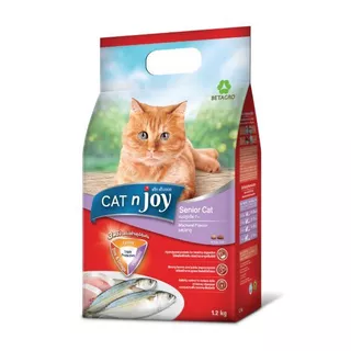 [ถุง 1.2kg] อาหารแมว Cat n Joy Triple Protection แค็ทเอ็นจอย อาหารเม็ดแมว สำหรับแมวโต