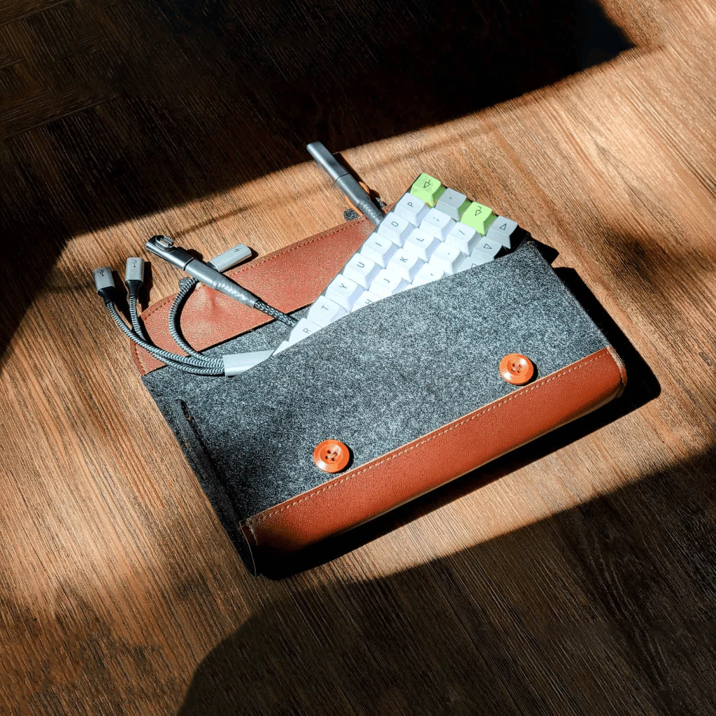 PU Felt Keyboard Carrying Case Bag สำหรับคีย์บอร์ด Mechanical 60% / 65% / 80% / 100% Layout