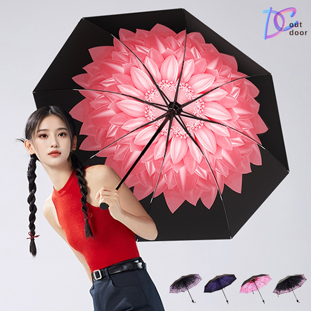 ร่มกันแดดลายซากุระแบบพับได้ ร่มกันUV สะดวกในการพกพา น้ำหนักเบา หลายสไตล์ กันฝน กันแดดร่มกันแดด ร่มพับ มีให้เลือกถึง10สี