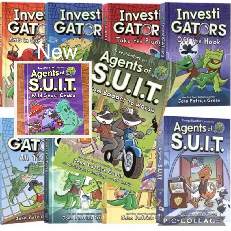 ปกแข็ง InvestiGators 1-9 Full Color English Comic Book Hardcover Investi Gators By John Patrick Gree