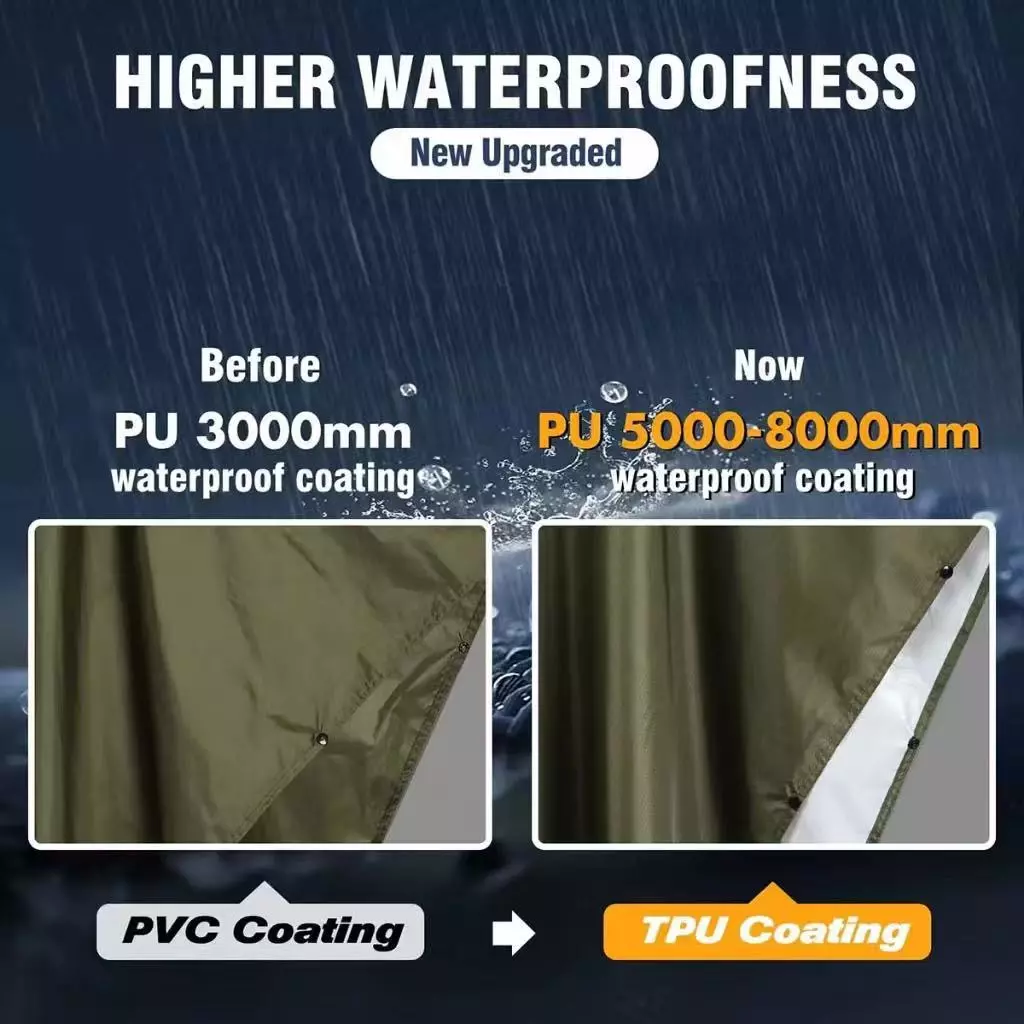 เสื้อกันฝนผู้ใหญ่ เสื้อปอนโชลายพราง ระบายอากาศ thumbnail 9